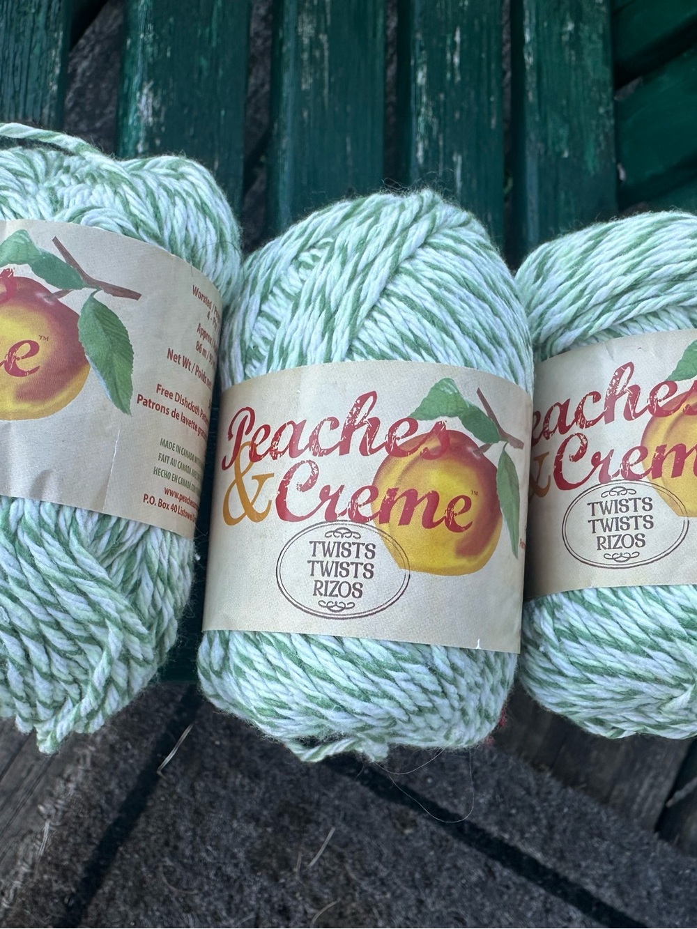 Lot of 3 Peaches & Creme Limerick Twists 100% Worsted #4 Weight Yarn 2 Oz